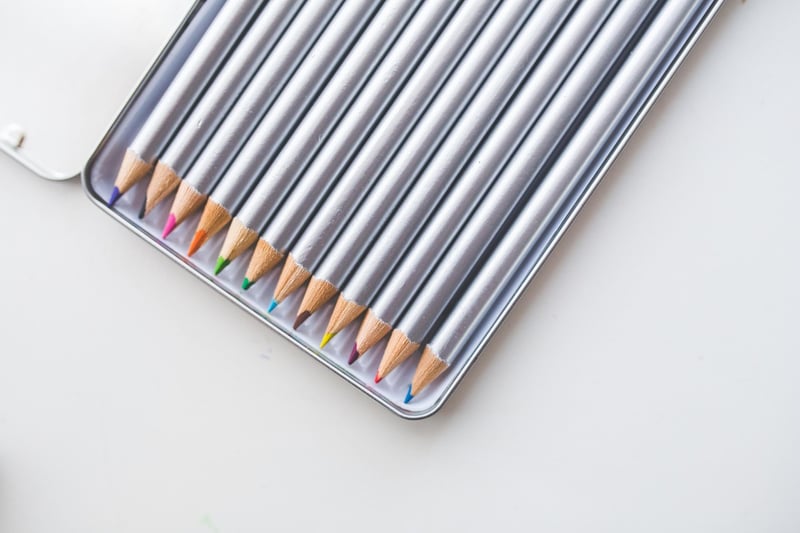Kids playing with crayons